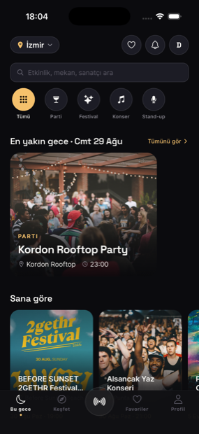 Bu gece — şehirde ne var